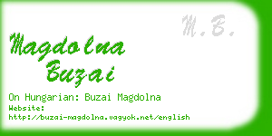 magdolna buzai business card